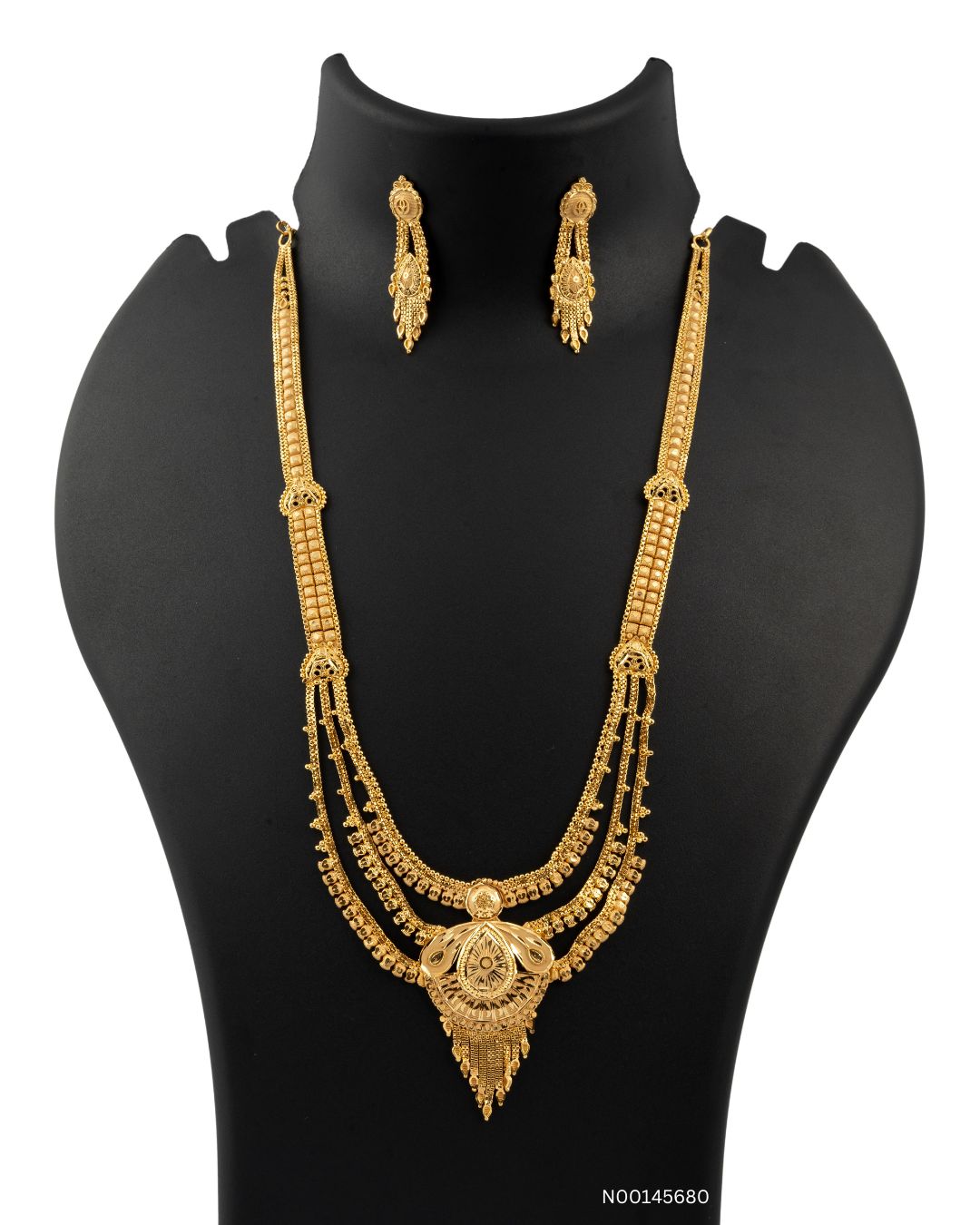 Heritage Glow Multi-Layered Long Forming Rani Haar Jewelry