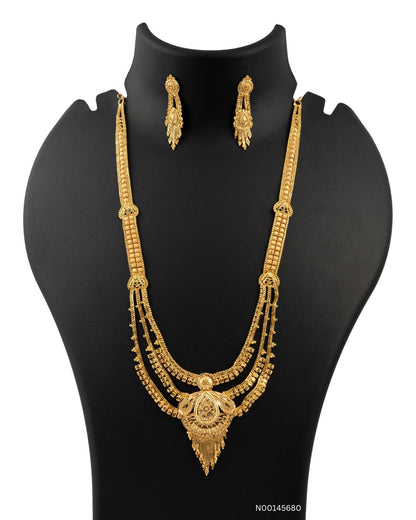 Heritage Glow Multi-Layered Long Forming Rani Haar Jewelry