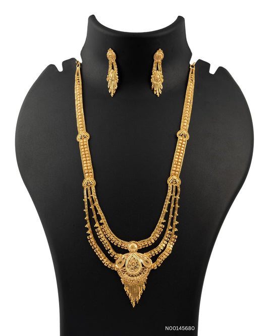 Heritage Glow Multi-Layered Long Forming Rani Haar Jewelry