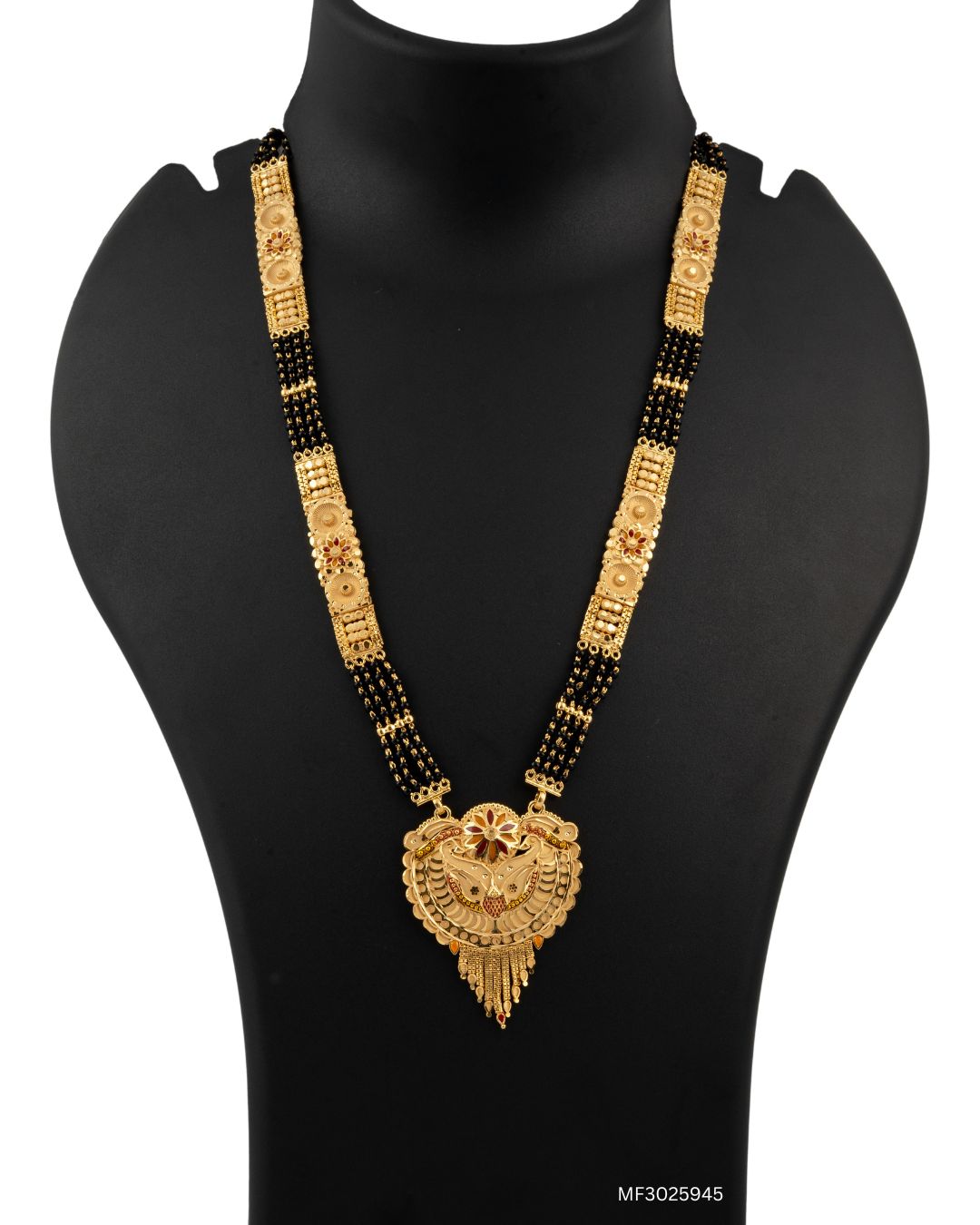 Vibrant Peacock Motif Heritage Forming Mangalsutra Jewelry