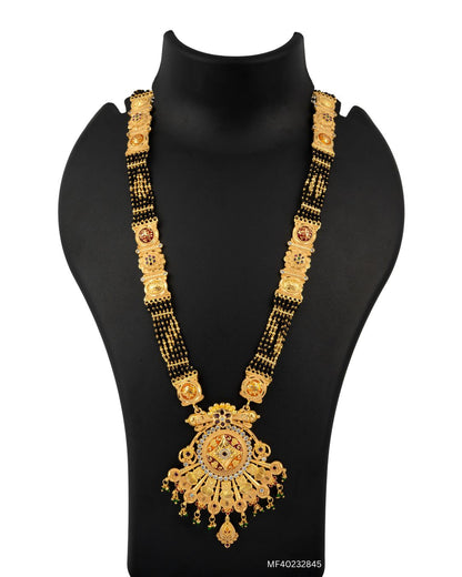 Sunburst Meenakari Forming Mangalsutra Jewelry