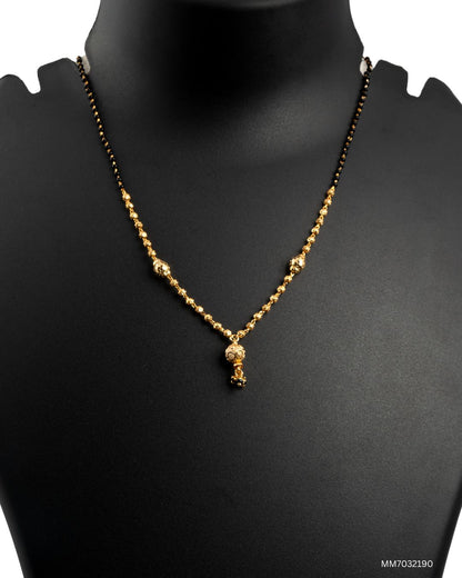 Minimalist Golden Bead Forming Mangalsutra Jewelry