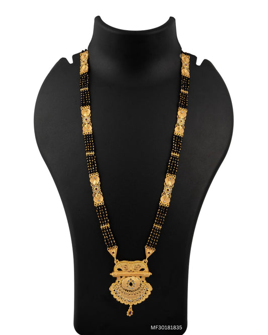 Heritage Carved Shield Forming Mangalsutra Jewelry