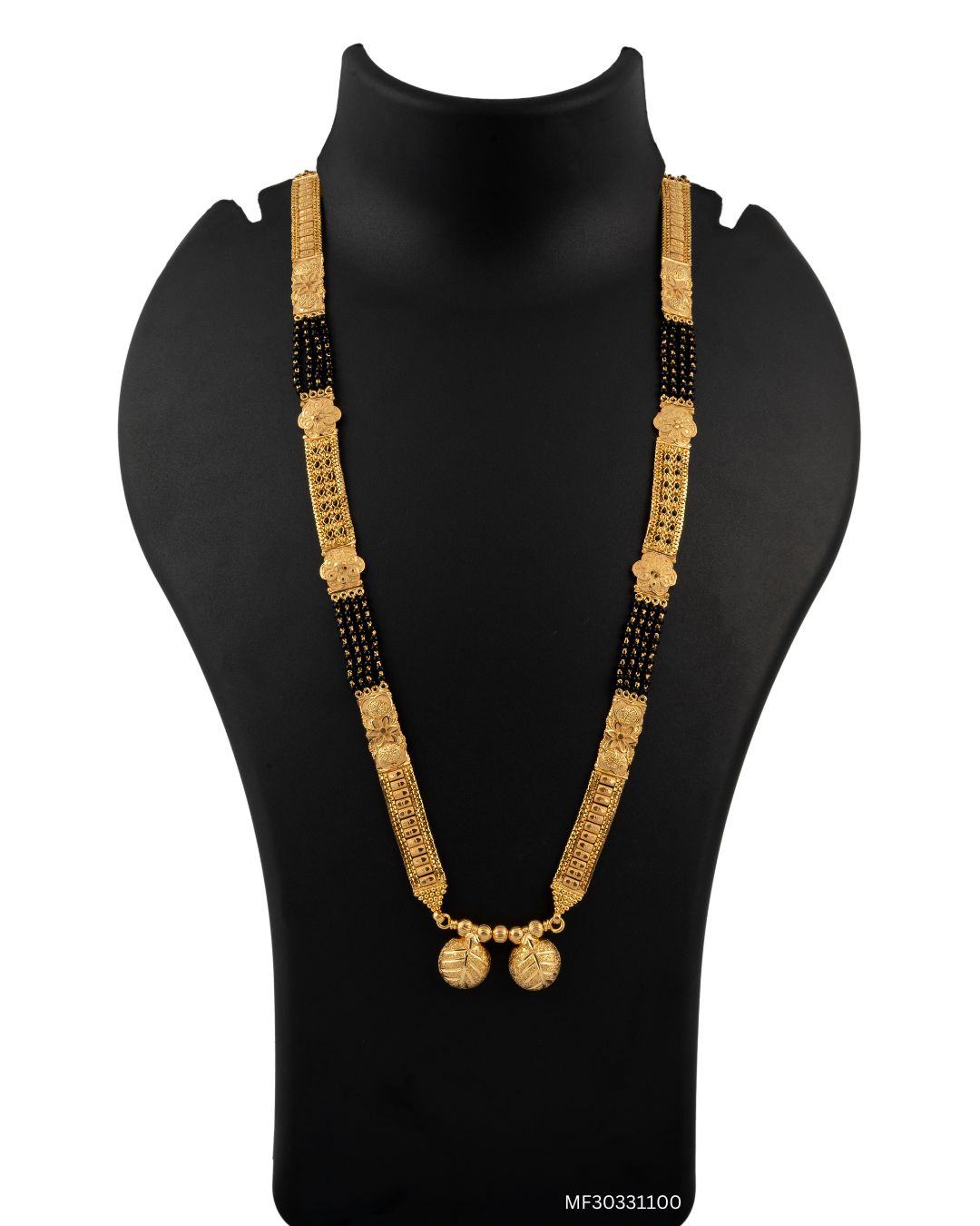 Leaf-Engraved Double Forming Mangalsutra Jewelry