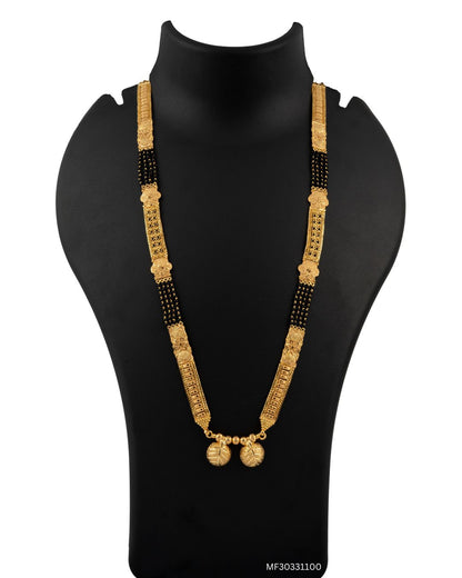 Leaf-Engraved Double Forming Mangalsutra Jewelry