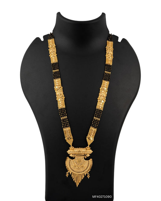 Heritage Crescent Shield Forming Mangalsutra Jewelry