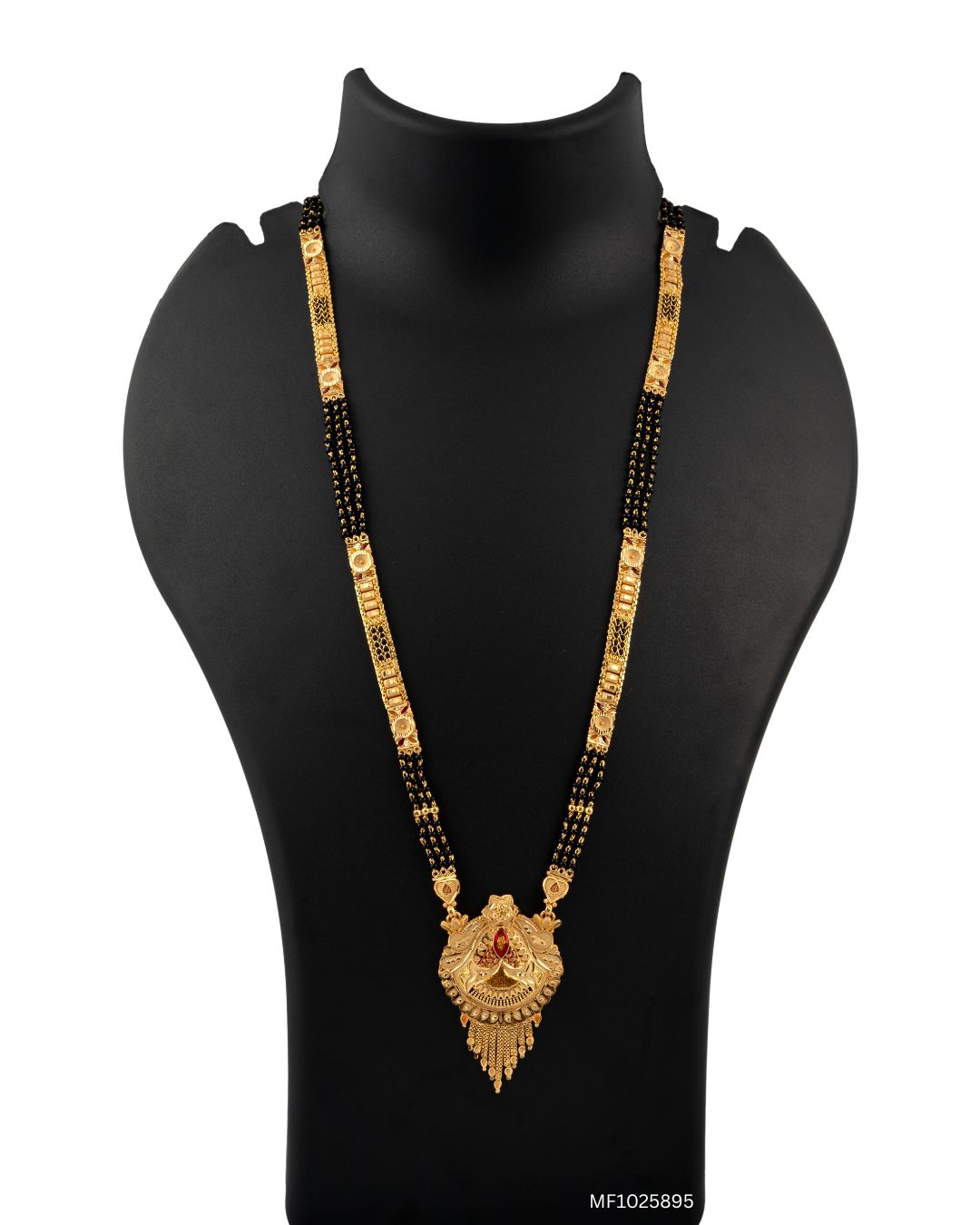 Ruby Shield Forming Mangalsutra Jewelry
