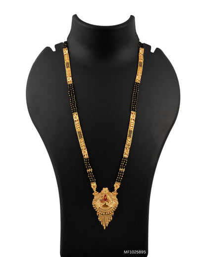 Ruby Shield Forming Mangalsutra Jewelry