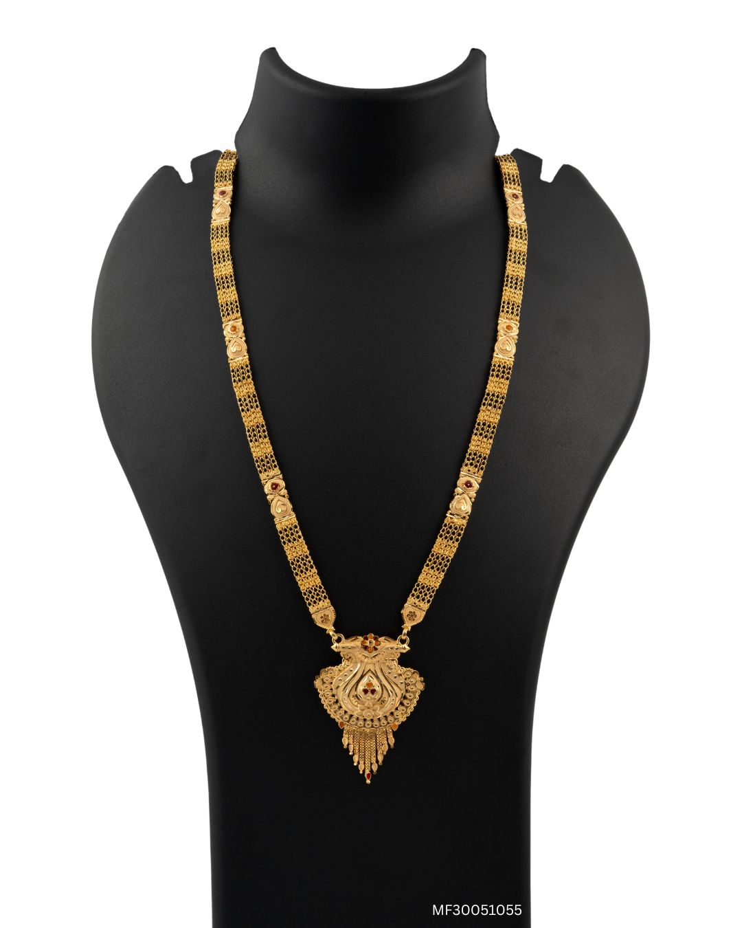 Floral Shield Mesh-Band Forming Mangalsutra Jewelry