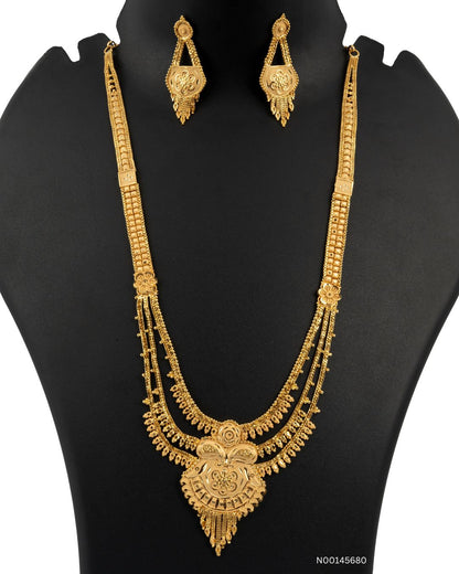 Heritage Glow Multi-Layered Long Forming Rani Haar Jewelry