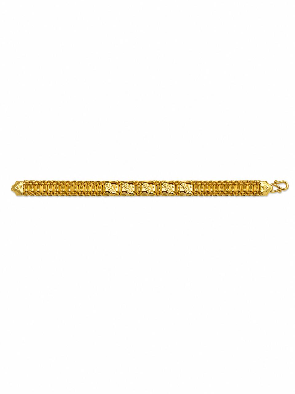Broad Pipe Pattern Bracelet