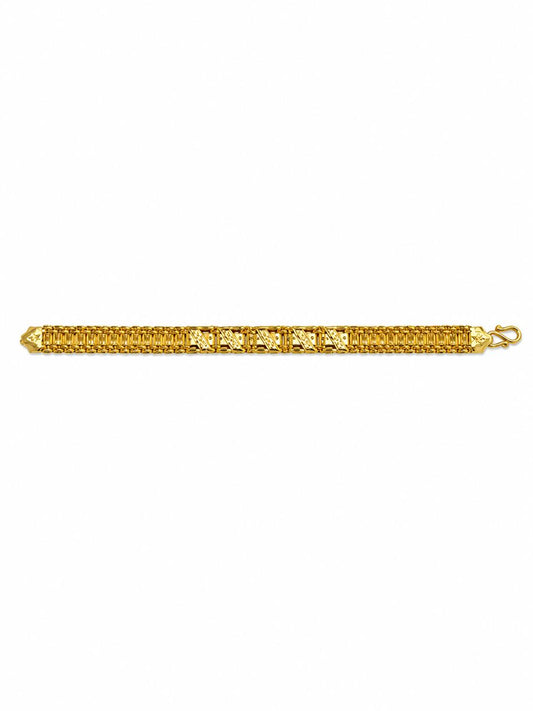 Broad Pipe Pattern Bracelet